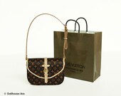 Dollhouse Miniatures (06) LV Designer Handbags with Shopping Bag 1/12 handmade Bag