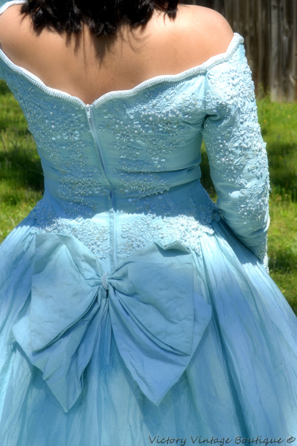 Vintage wedding dress,Bustle, Spearmint, Victorian, Romantic, wedding gown,bridal, victorian, gown dress