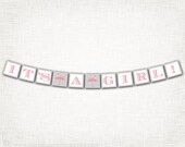 Rain Shower Baby Girl Shower Banner -  PRINTABLE Banner - DIY Digital File - It's A Girl Banner - Rain Shower Collection