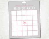 Rain Shower Baby Shower Bingo Girl -  PRINTABLE Bingo Card - DIY Digital File - Baby Shower Bingo - Rain Shower Collection
