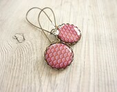 SALE Geometry earrings,  tribal jewelry, free worldwide shipping, oxblood