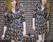 Vintage Floral Romper Dress