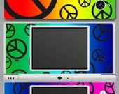 Nintendo DSi Vinyl Decal Peace Signs colorful hippy trippy Skins Wrap - Free Shipping  - NOT a HARD CASE
