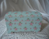 Wooden Jewellery Box " Pink Roses"
