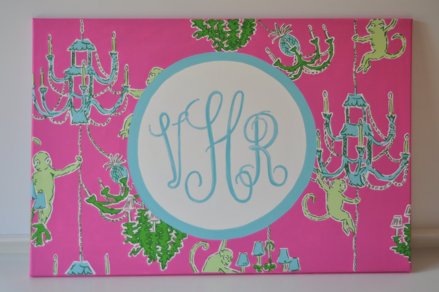 Lilly Pulitzer Inspired Monkey Trouble