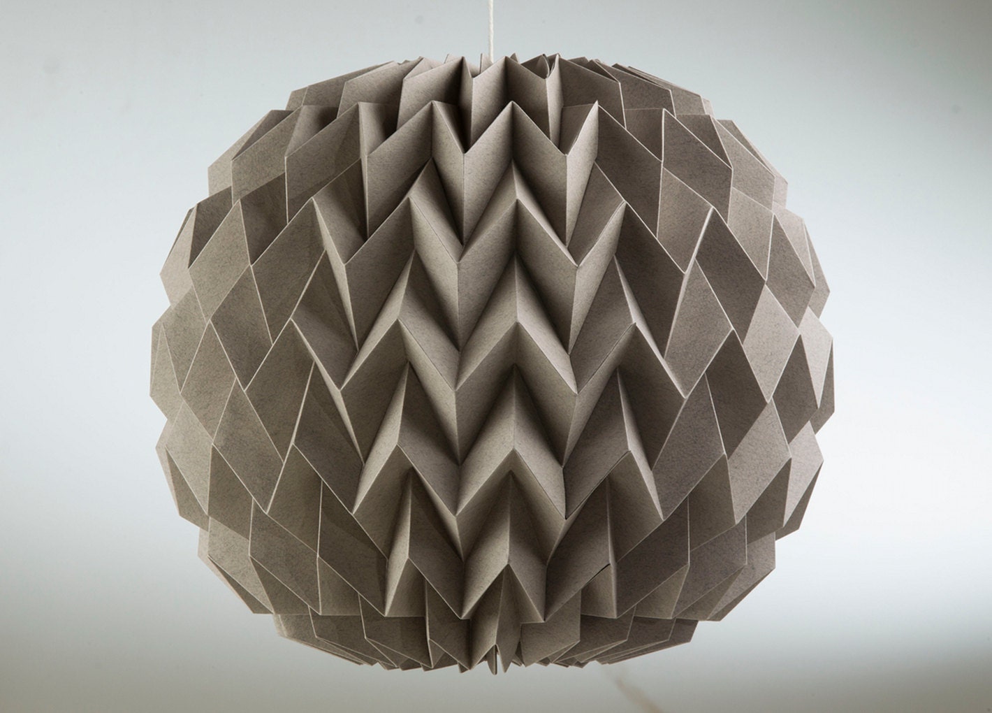 BUBBLE: Hanging Decor Origami Paper Ball - Grey / FiberStore by Fiber Lab