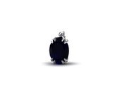 Blue sapphire pendant, white gold, blue sapphire necklace, oval sapphire, oval pendant, wedding jewelry, white gold pendant, nickel free