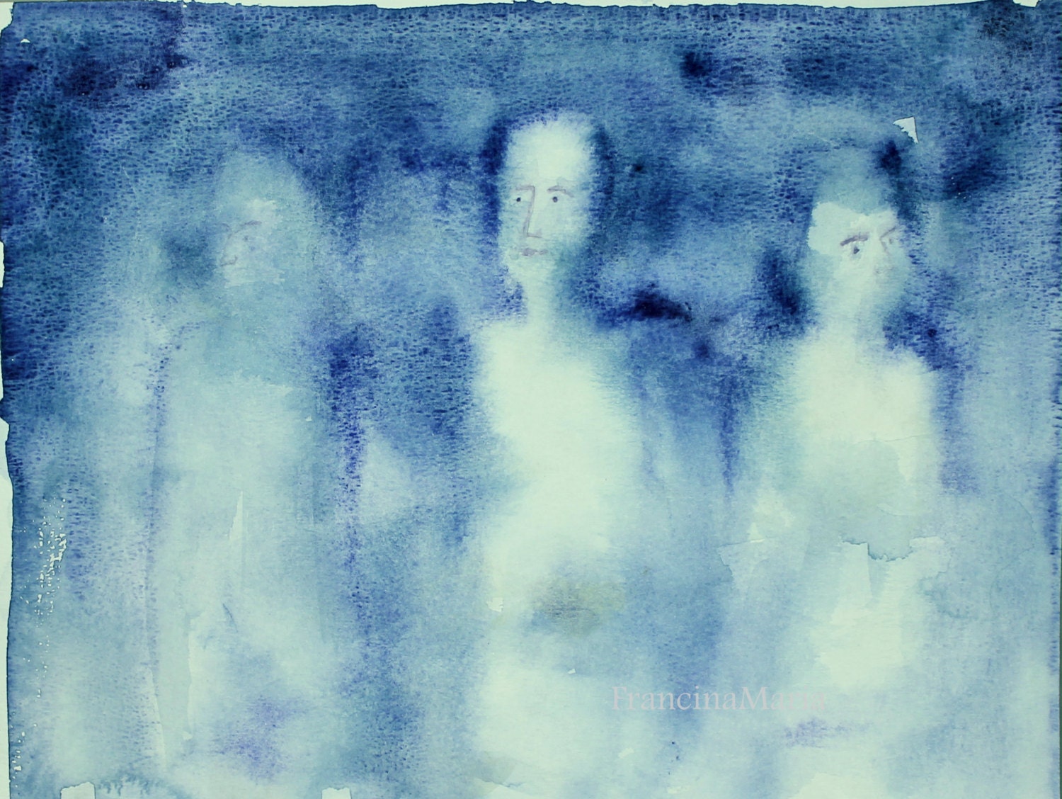 Mist, Surreal watercolor painting, Figure watercolor paintings, Watercolor painting art,