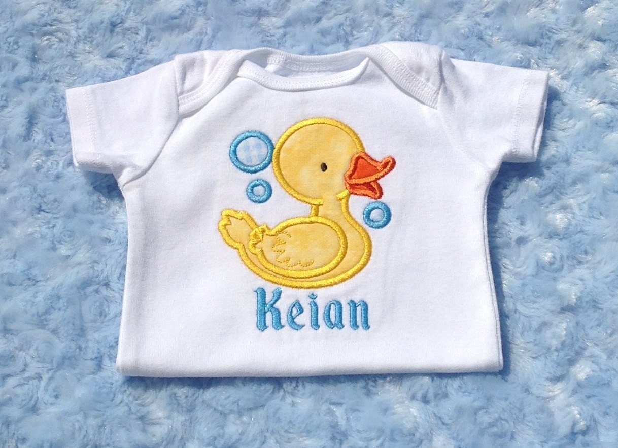Applique Duck Onesie or T-Shirt