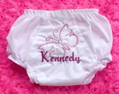 NEW ITEM Personalized Embroidered Multi-Color Butterfly Diaper Cover