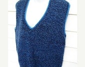 SALE Men's Woman's Waistcoat. Sweater Vest. Blue and dark blue.