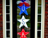 4th of July Wreath, Door Hanger: 4th of July Decor, Summer Door Decoration, Patriotic Wreath