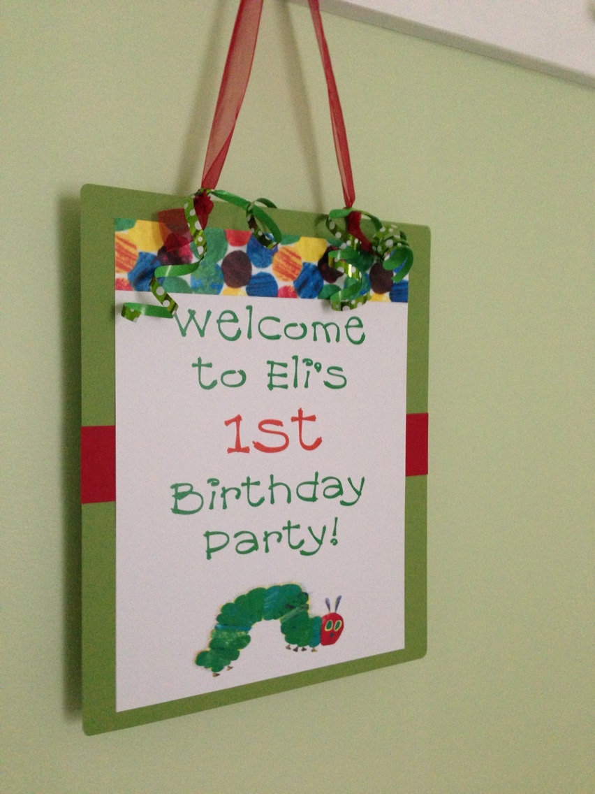 Very Hungry Caterpillar Party Sign Il_570xn