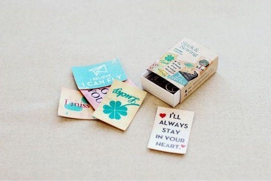 15 Message Vintage Paper Deco Sticker Stamp Matchbox Paper Stickers