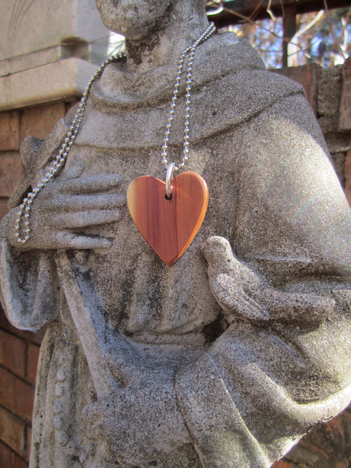 Echo friendly fallen Cedar Tree carved Heart Reclaimed for Love Mom or Weddings
