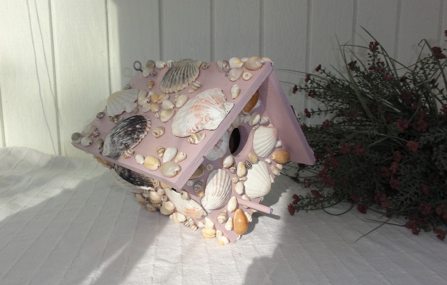 Popular items for seashell birdhouse on Etsy