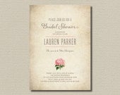 Printable Bridal Shower Invitation - Rustic Hydrangea (BR100)