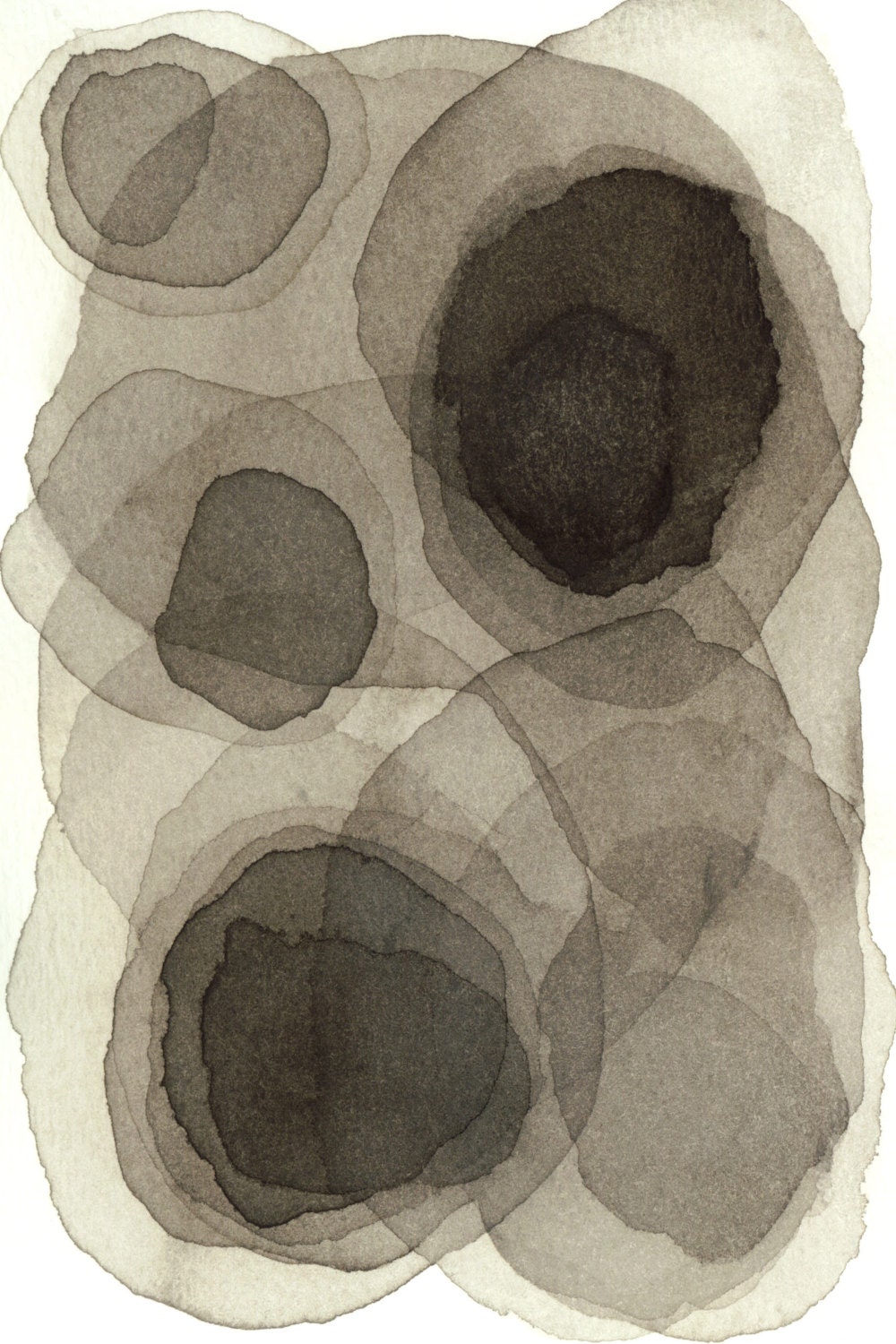 8 x 10  Abstract Minimalist Watercolor Painting