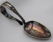 Antique Rockford 1906 Silverplated Curled Baby Spoon - Bent Handle Vintage Spoon - Silver plate Collectible Display Piece