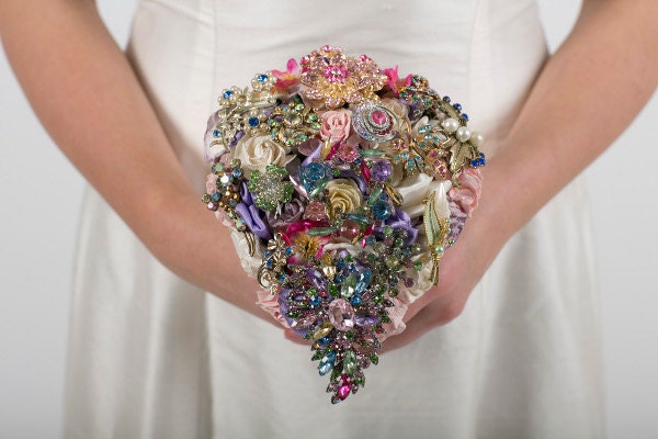 Colourful Vintage Shower Bouquet