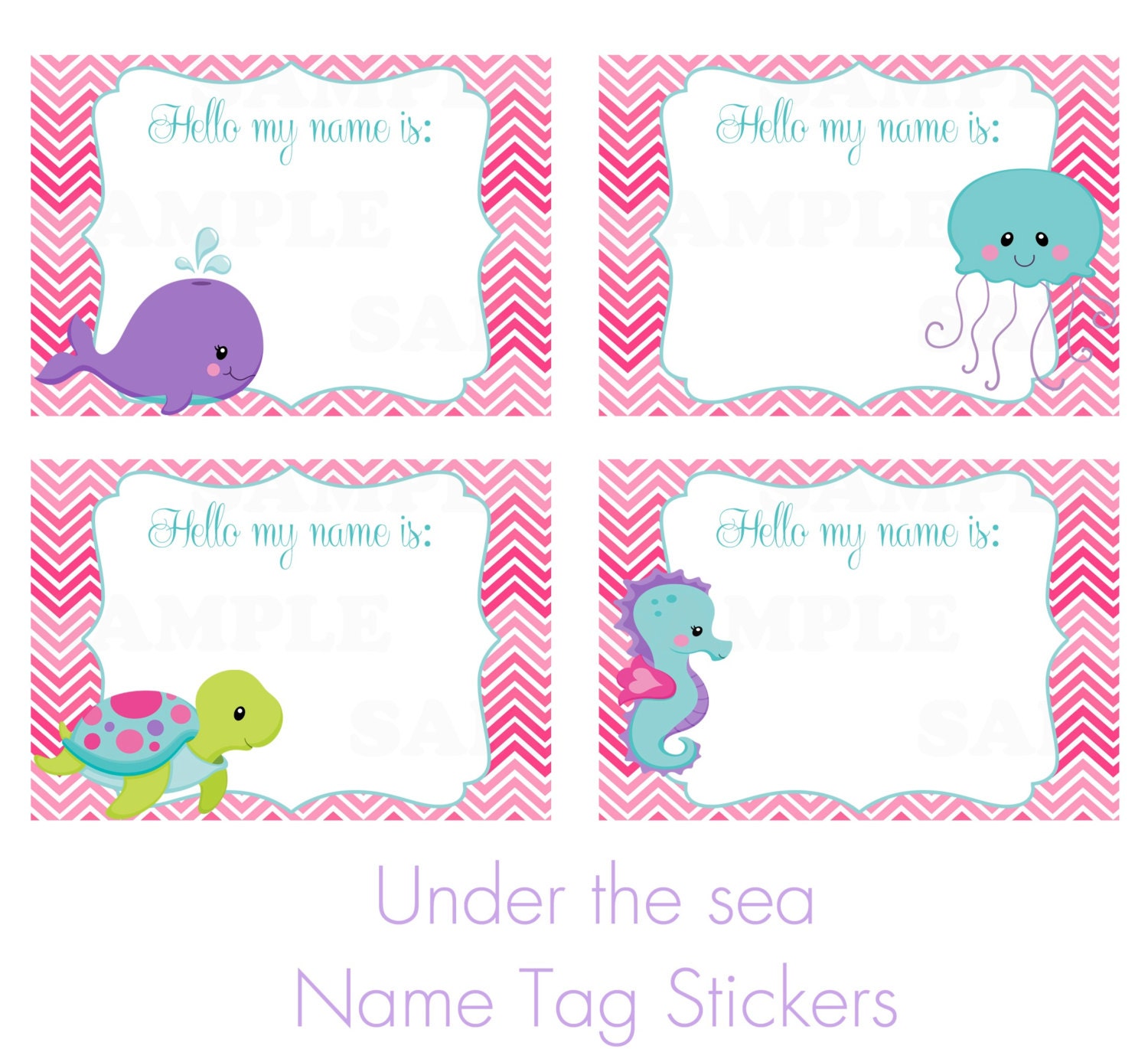 Under the Sea- Personalized Party Printable / DIY Digital File Il_170x135