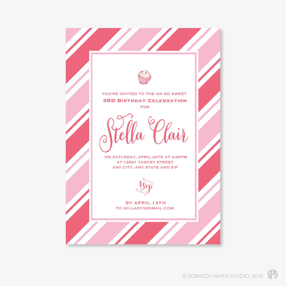 Sweet Stripe Invitation