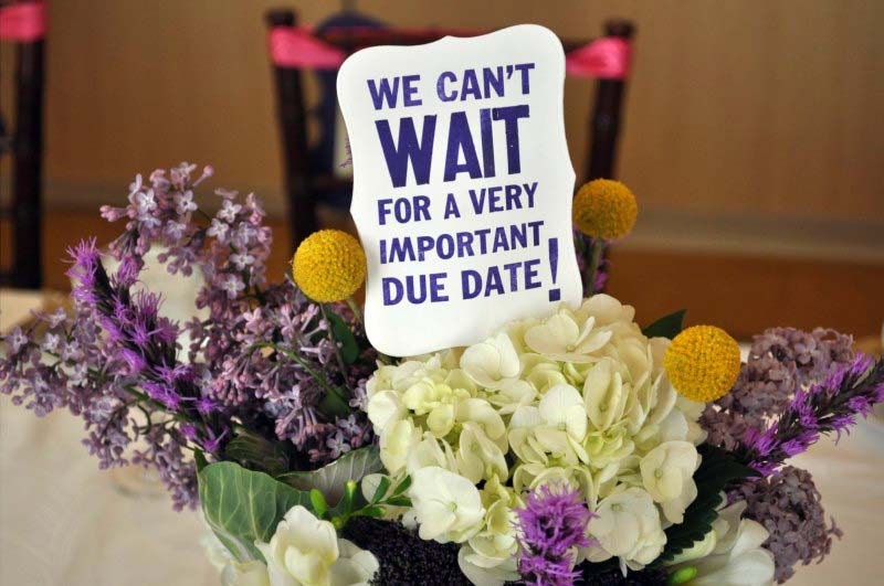 Baby Shower / Baby Announcement - Due Date Sign