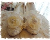 Wedding Shoes, Lace Shoes,  Downton Abbey Bridal Shoes, Marie Antoinette, Embellished Shoes, Fantasy Shoes, Size 6B Bertha Louise Designs