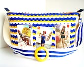 Retro Handbag Beach Babes, Mid Century Beauties Handbag, Vintage Modern Bag