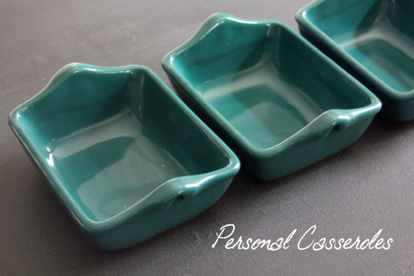 Teal Ceramic Personal Casserole