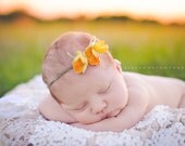 Newborn Mustard Floral Tieback Photography Prop,Newborn Tieback, Baby Tieback, Photo Prop