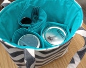 Jars to Go Bag - chevron mason jar lunch bag
