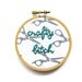 Crafty Bitch Hand Embroidery Hoop Art - Funny Craft Room Decor - Scissors Embroidered Art