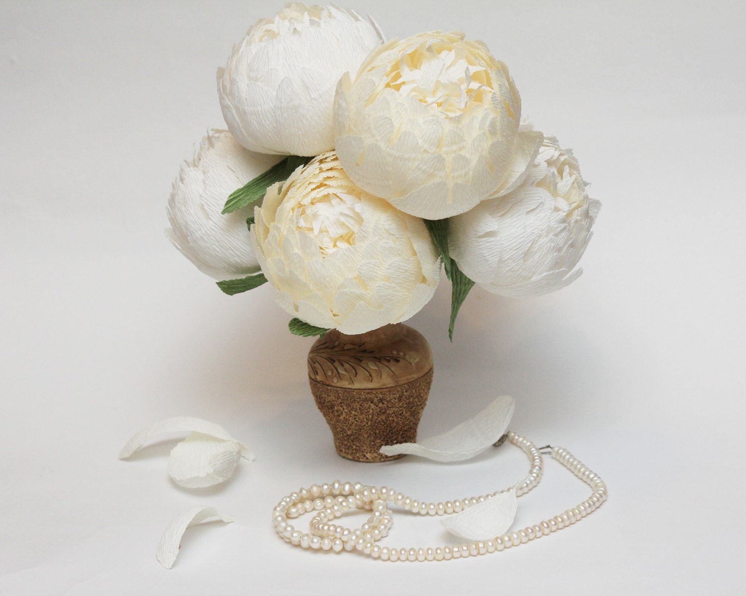 peonies, paper flowers, paper flower bouquet, peonies centerpieces, reception decor, wedding decor