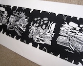 Up North limited edition large linocut wall art print