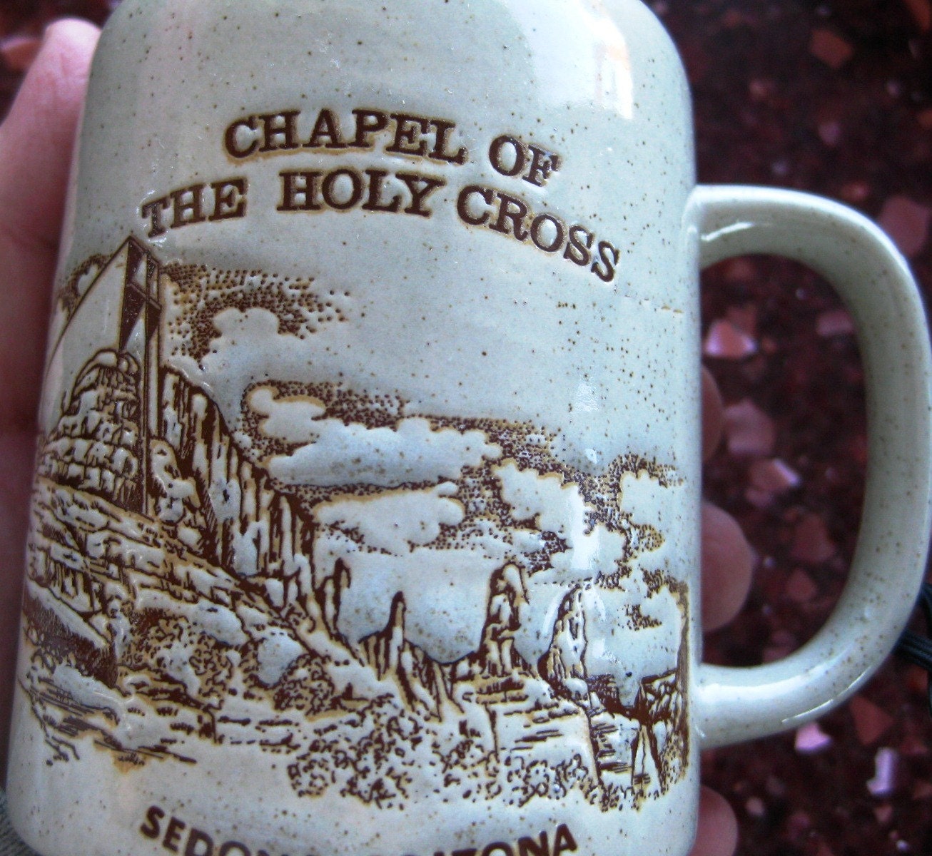 RARE Chapel of the Holy Cross Sedona Arizona Coffee Mug GREAT used (Otagiri style)