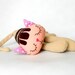 Stuffed Beige Lazy Cat Safe Soft Softie Toddler BabyToy for Children Cotton Polar Fleece