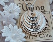 Personalized Stamped Necklace - Jewelry for Mom Grandma Mixed Metals Family Names Handstamped