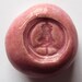 INNER ART PEACE Pocket Stone - Pink Art Glaze - Ceramic - Inspirational Art Piece