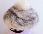Vintage Fur Beret 1960's Lord and Taylor Miss Alice Rustic wedding hat bohemian bride haute couture hipster boho wedding head piece