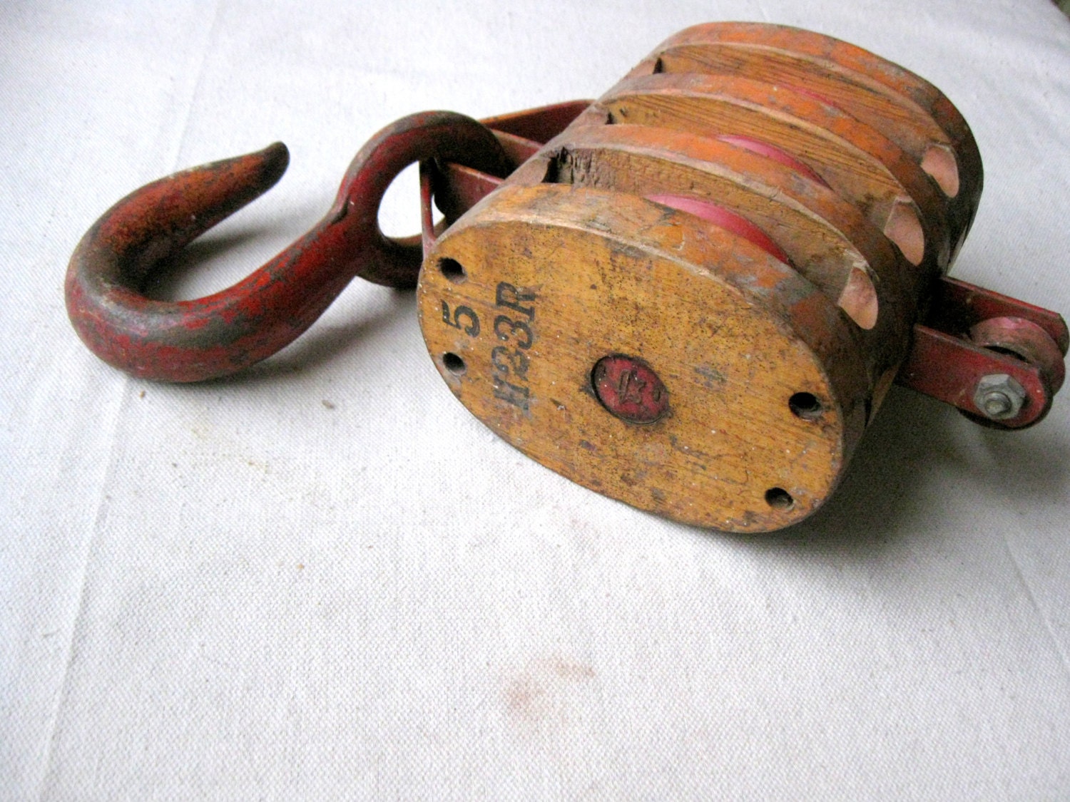 Antique Pulley Antique Block and Tackle 3 by RiverHouseDesigns