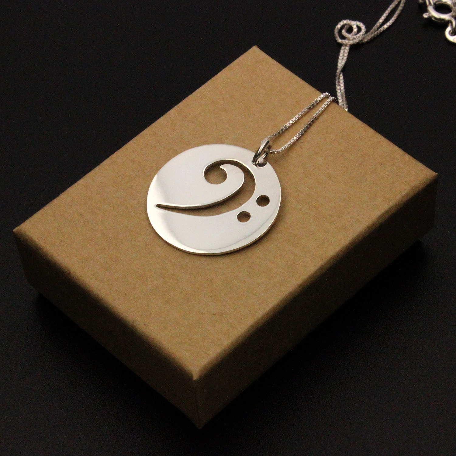 bass clef Necklace silver music note Pendant charm necklace music note necklace with 925 Sterling Silver Chain