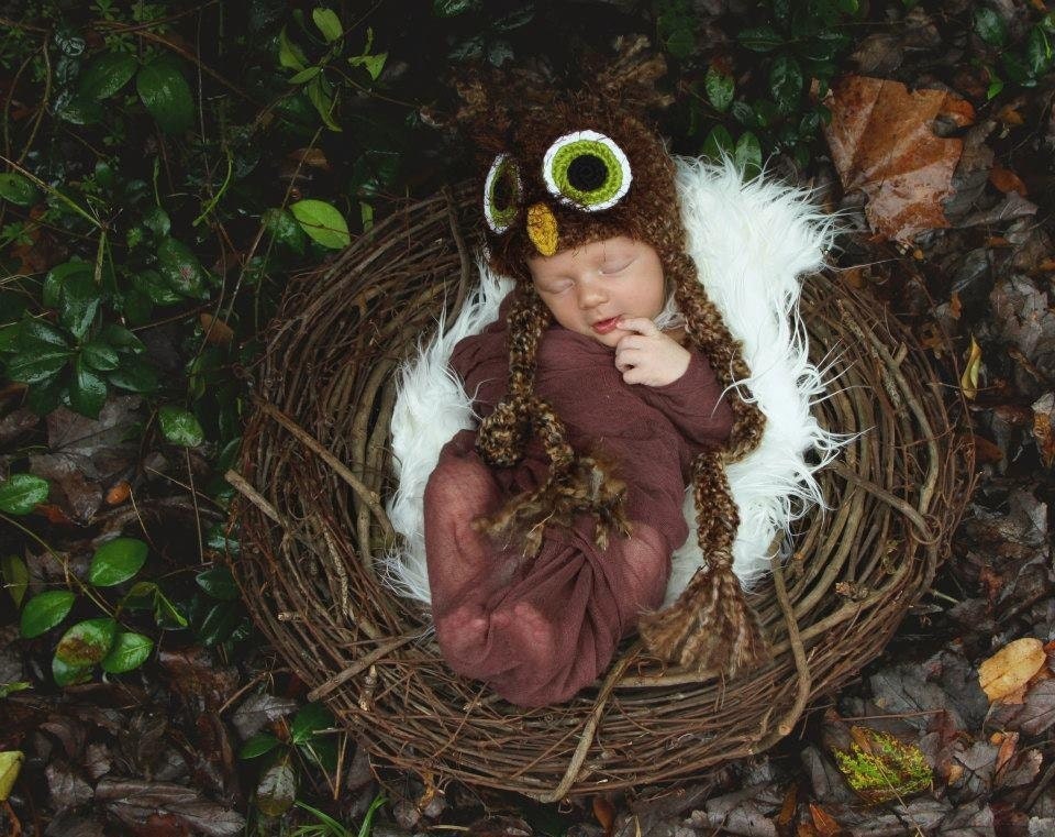 Brown Owl Hat Newborn