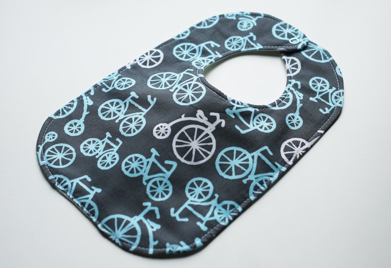 Designer Gender Neutral Baby to Toddler Bib - Monkey Play - One of a Kind - Ready to Ship