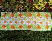 Summer Table Runner Kit Includes backing. Oranges, Lemons and Cucumbers