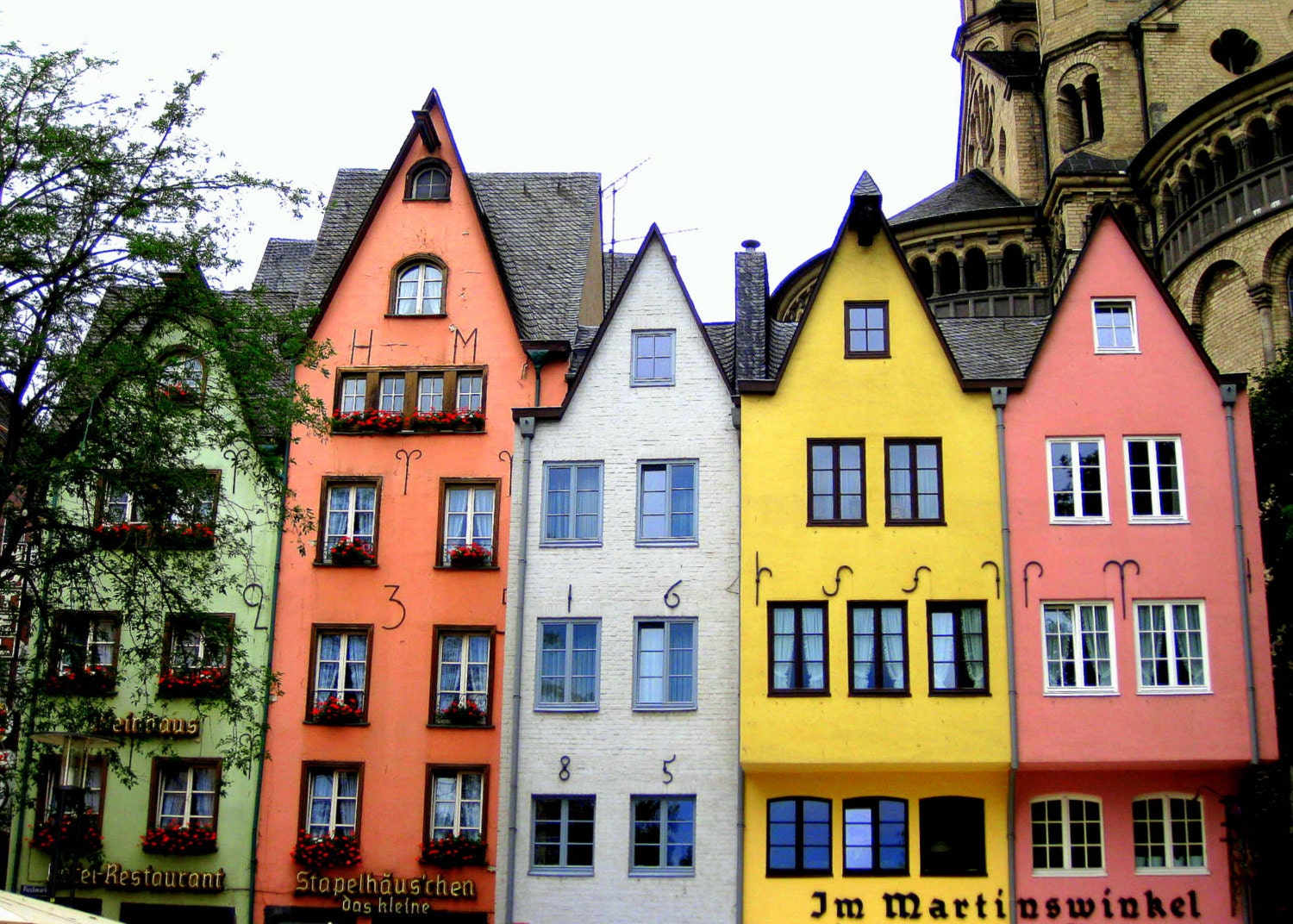 German Fairy Tale Houses Photo Nursery Baby Shower Germany Decor Photograph 4x6 5x7 8x10 Green Orange Spring Grey Kids Yellow Pink Pastels