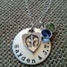 Personalized Mom Necklace with baby feet charm-Custom Kids Name Necklace-Stamped Evermore
