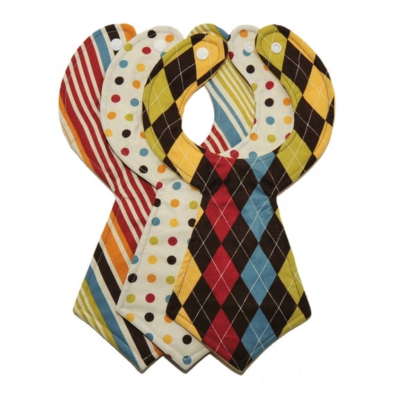 Designer Baby Necktie Bibs (Set of 3)