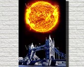 8 X 10 A4 london tower bridge wall art home office decor skyline cityscape poster print digital photography graphic Vernon Sullivan