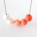 Ombre Beaded Polymer Clay Statement Necklace, Ombre Necklace
